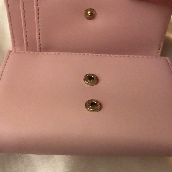 Ted Baker London Ferel Sunburst Feather Pink Leather Trifold Wallet NWT - Picture 9 of 15